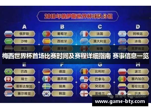 梅西世界杯首场比赛时间及赛程详细指南 赛事信息一览