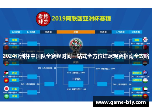 2024亚洲杯中国队全赛程时间一站式全方位详尽观赛指南全攻略 2024亚洲杯中国队全赛程时间一站式全方位详尽观赛指南全攻略